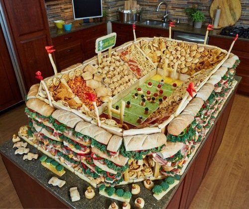 Campo de futbol a base de comida