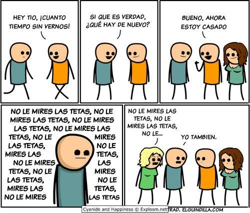 No le mires las tetas