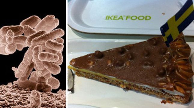 Mierda en las tartas de Ikea