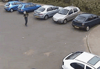 Super pelea en el parking